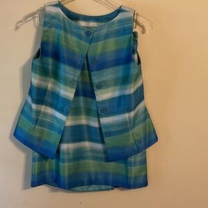 Positive Attitude Aqua Blue Skirt Set